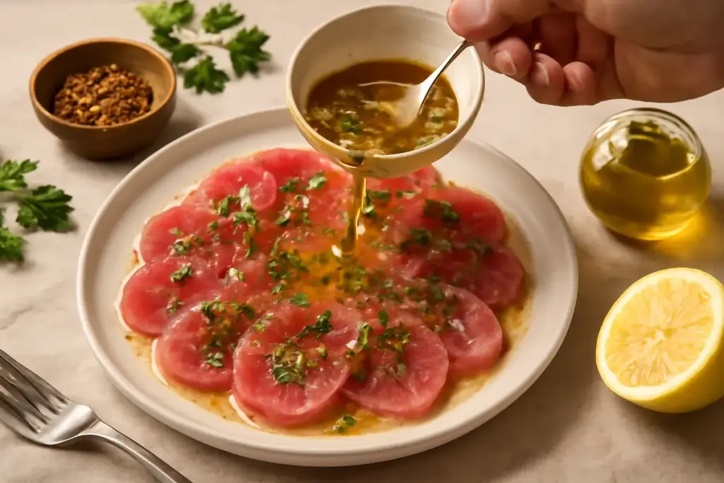 Come rendere speciale un carpaccio di tonno express? La marinata aromatica da provare subito