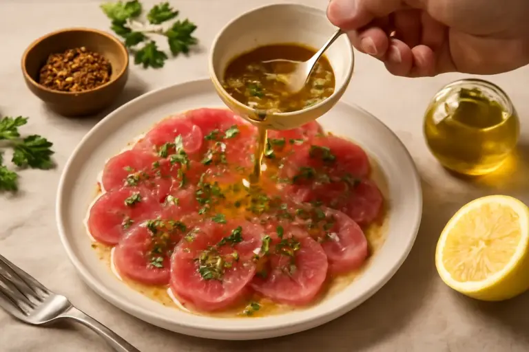 Come rendere speciale un carpaccio di tonno express? La marinata aromatica da provare subito