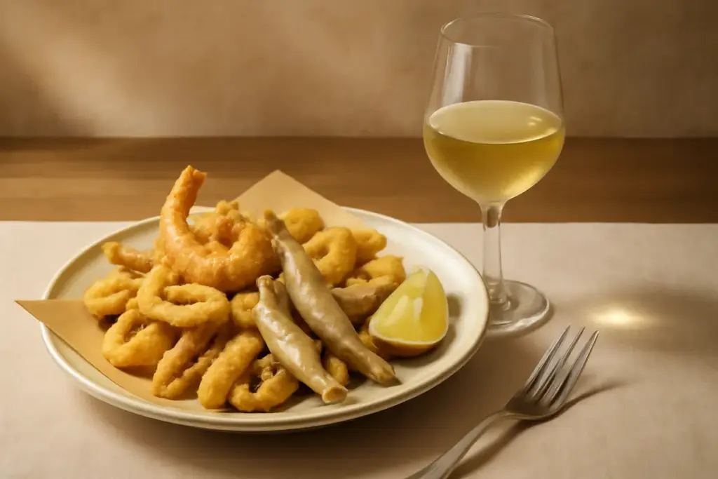 Vino per frittura di pesce: quale attutisce l’untuosità senza stravolgere il gusto