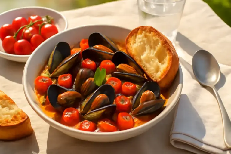 Zuppetta di cozze e pomodorini pronta in poco tempo: la soluzione ideale per le cene estive