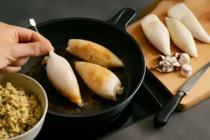 Come preparare calamari ripieni in rapidità? Il trucco per evitare che si svuotino durante la cottura