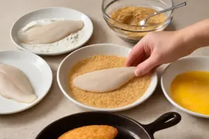 Come evitare che i filetti di sogliola si rompano impanandoli? Il tipo di panatura che tiene compatto il pesce