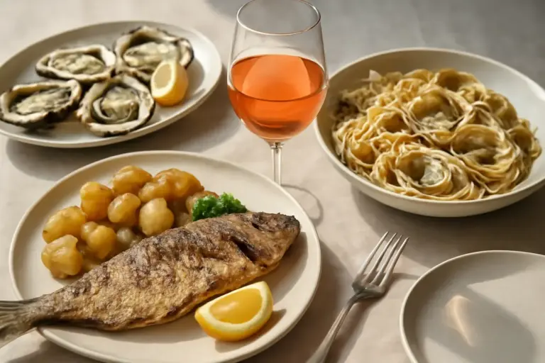 Menù di pesce e vino rosé: il perfetto equilibrio tra freschezza e profumo
