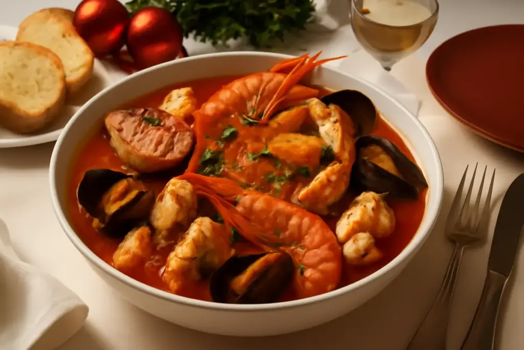 Zuppa di pesce napoletana autentica: la variante che tradizionalmente si serve nelle feste