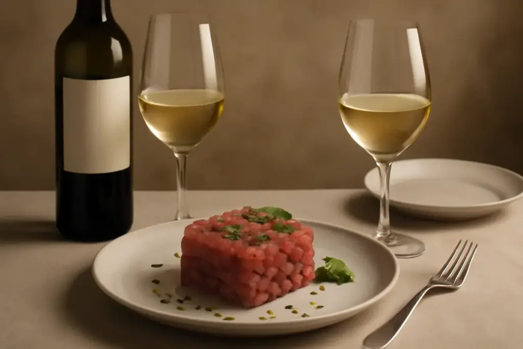 Abbinamenti vino con tartare di tonno: il segreto per una cena elegante senza errori